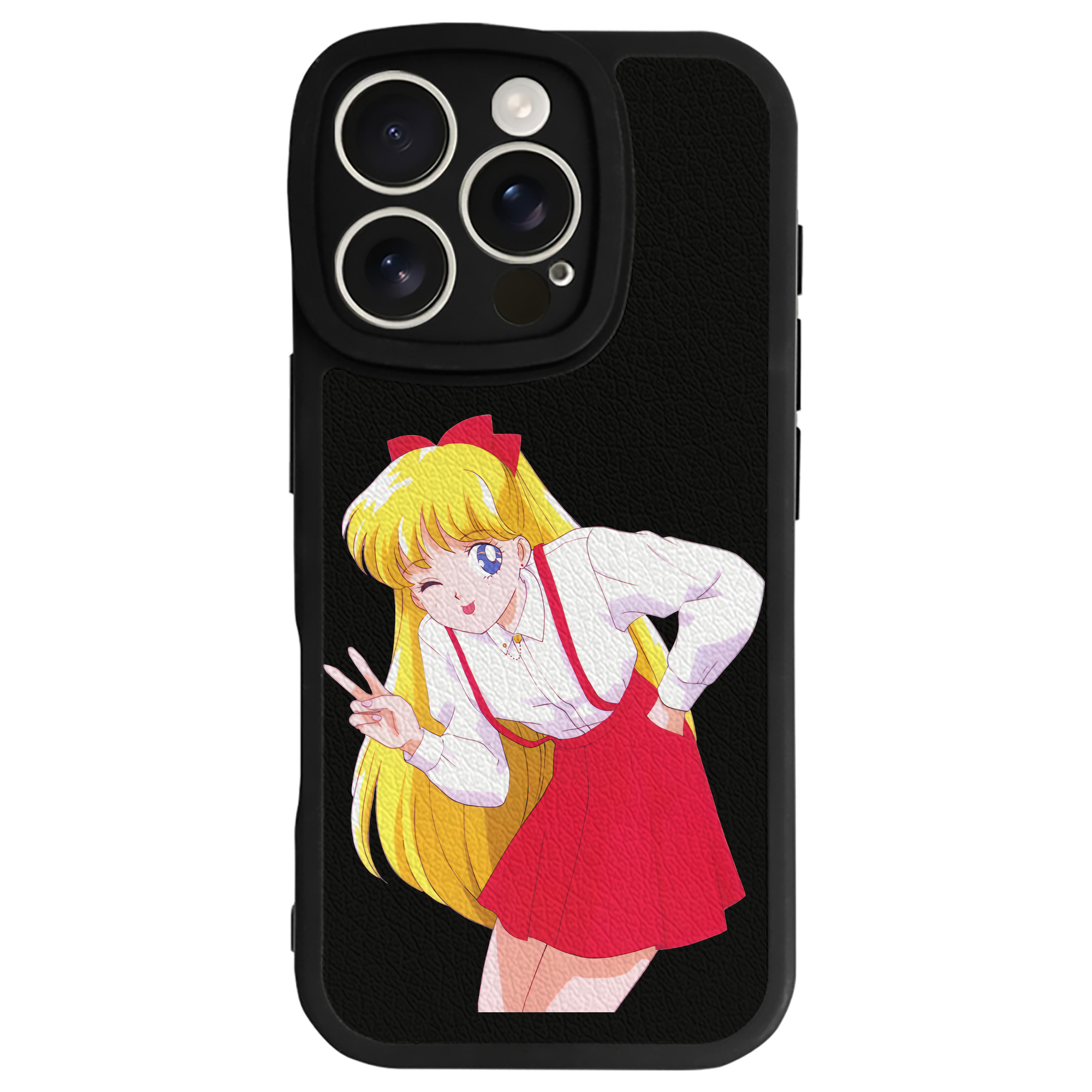 （画像用） 美少女戦士セーラームーン 愛野 美奈子 あいの みなこ Sailor Moon Aino Minako 【iPhone 16シリーズ対応】シリコンスマホケース（レザー調） 材質：シリコン